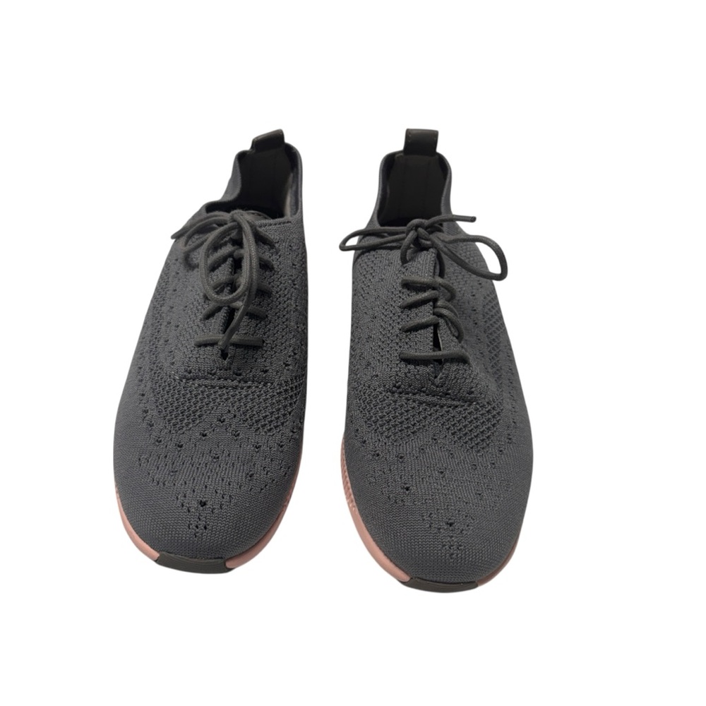 Cole Haan Grand Zero Stitchlite‎ Gray/ Peach Winged Tipped Women's Sz 7.5 B